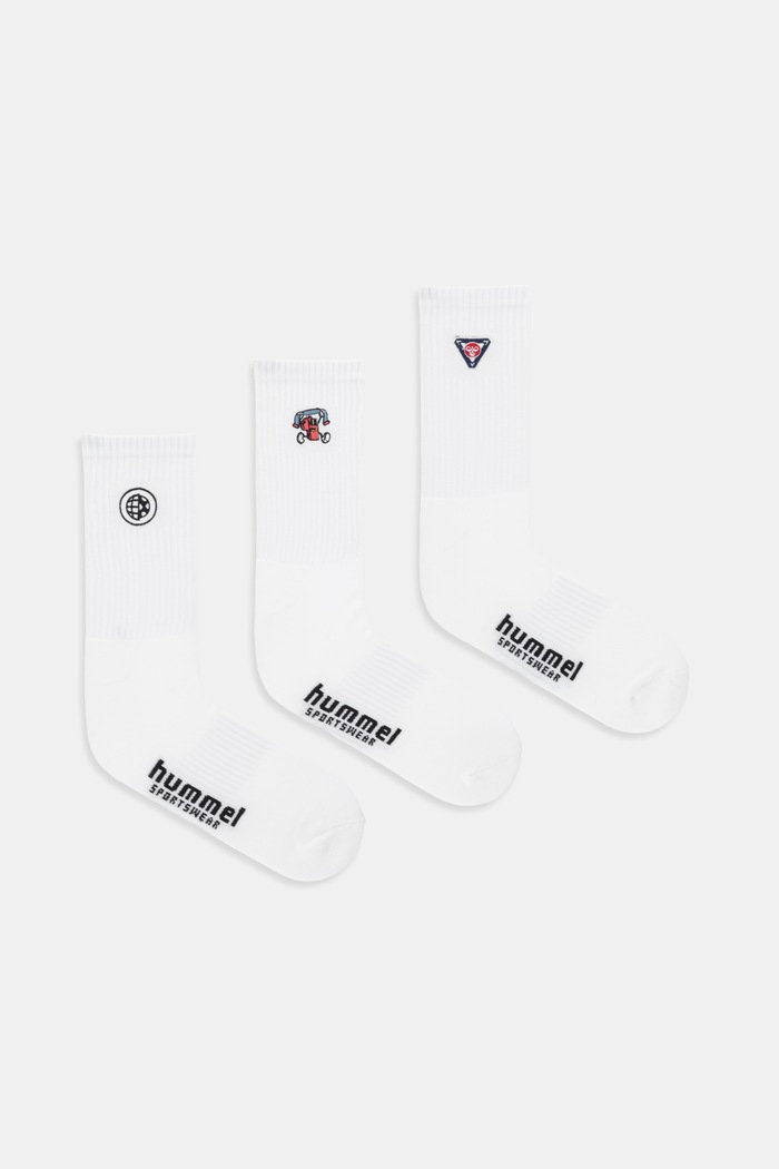Hummel șosete 3-pack sosete lungi alb 230010