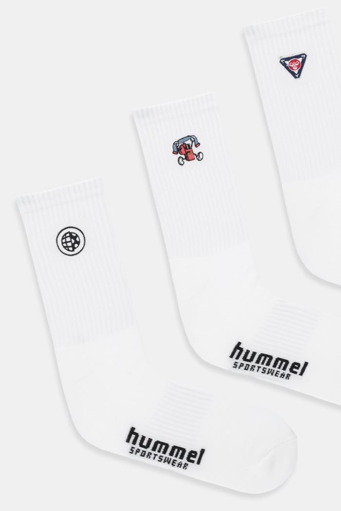 Hummel șosete 3-pack 230010 alb AW25