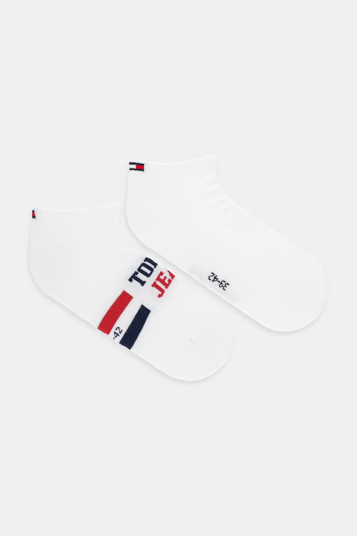 Tommy Jeans calze per palestra pacco da 2 calzini corti bianco 701236736