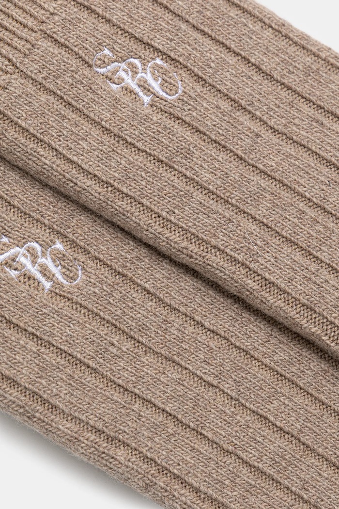 Čarape s dodatkom vune Sporty & Rich SRC Cashmere AC07866302BE24 bež AW25
