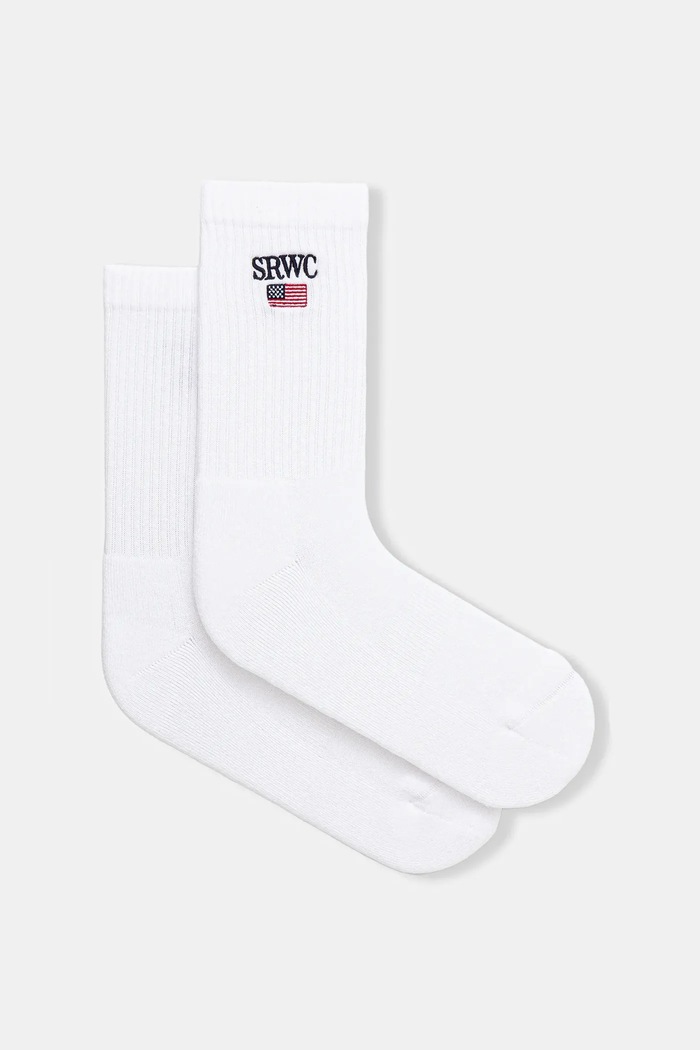 Sporty & Rich calzini Nautical applique bianco AC07363185WH58