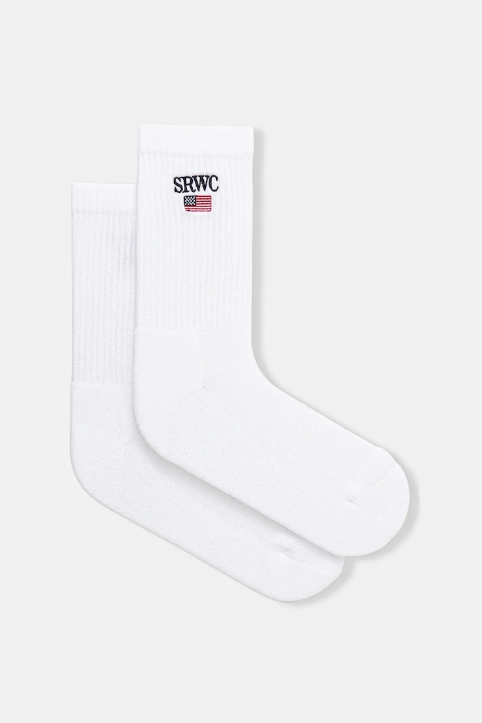Sporty & Rich calzini Nautical applique bianco AC07363185WH58