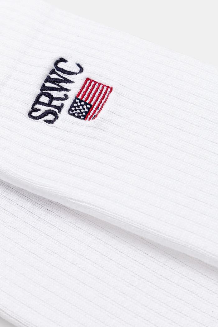 Sporty & Rich calzini Nautical AC07363185WH58 bianco AW25