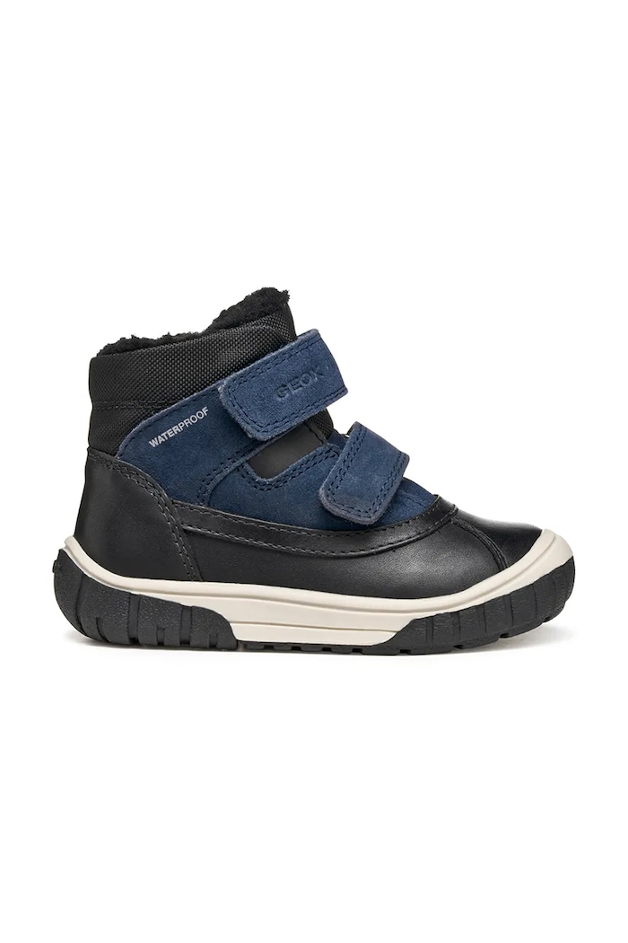 Geox ghete de iarnă pentru copii din piele OMAR B462DC.04322.24.27 bleumarin AW25