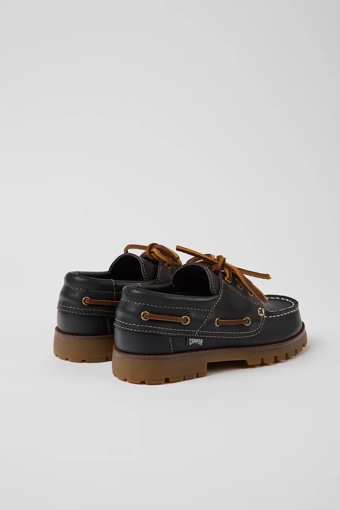 Детские кожаные мокасины Camper K800416.35.38 чёрный AW25