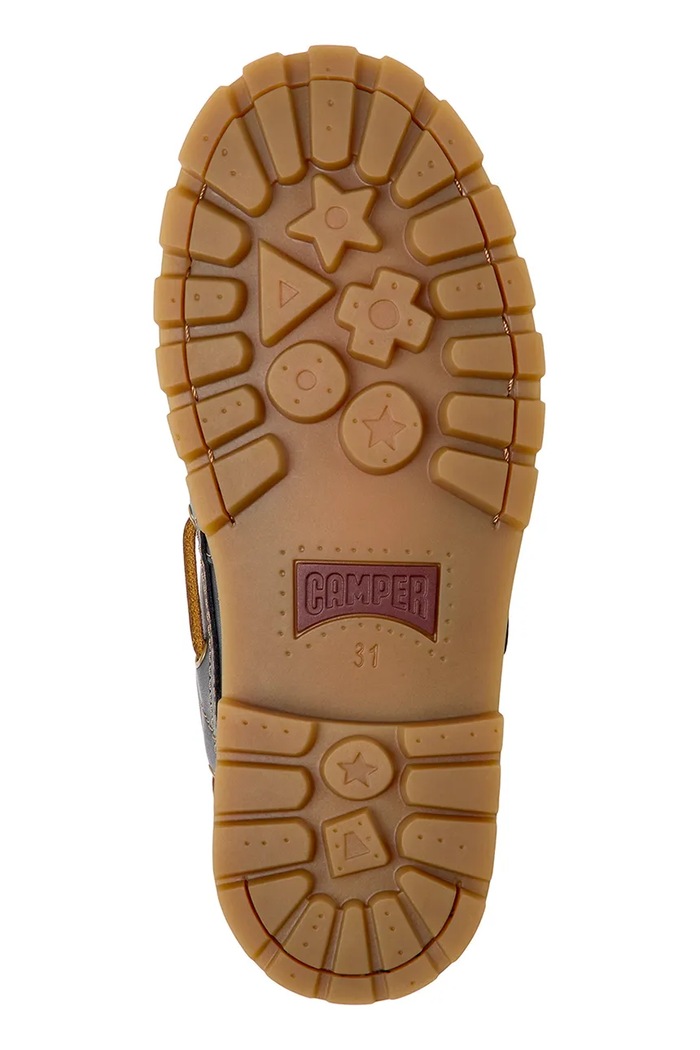 Παιδικά δερμάτινα μοκασίνια Camper Compas Kids K800416.39.40 μαύρο