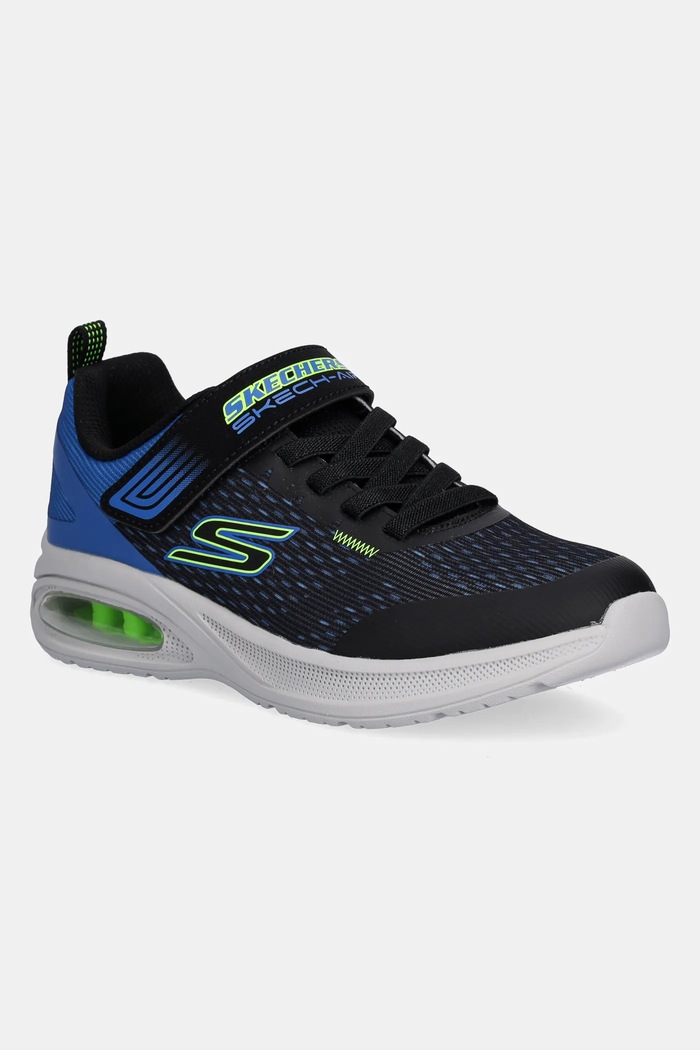 Παιδικά παπούτσια Skechers MICROSPEC MAX ADVANCE-SQUAD-P συνθετικό σκούρο μπλε 404105L