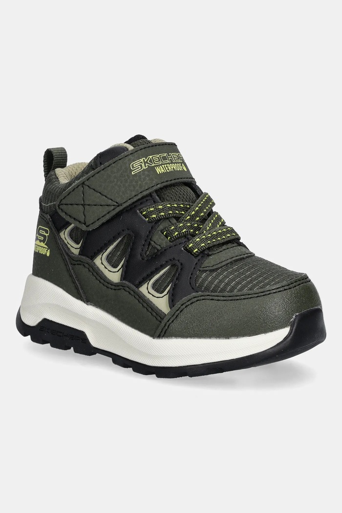 Dětské zimní boty Skechers STORM BLAZER - DRIZZLE SQUAD nezateplené zelená 406377N