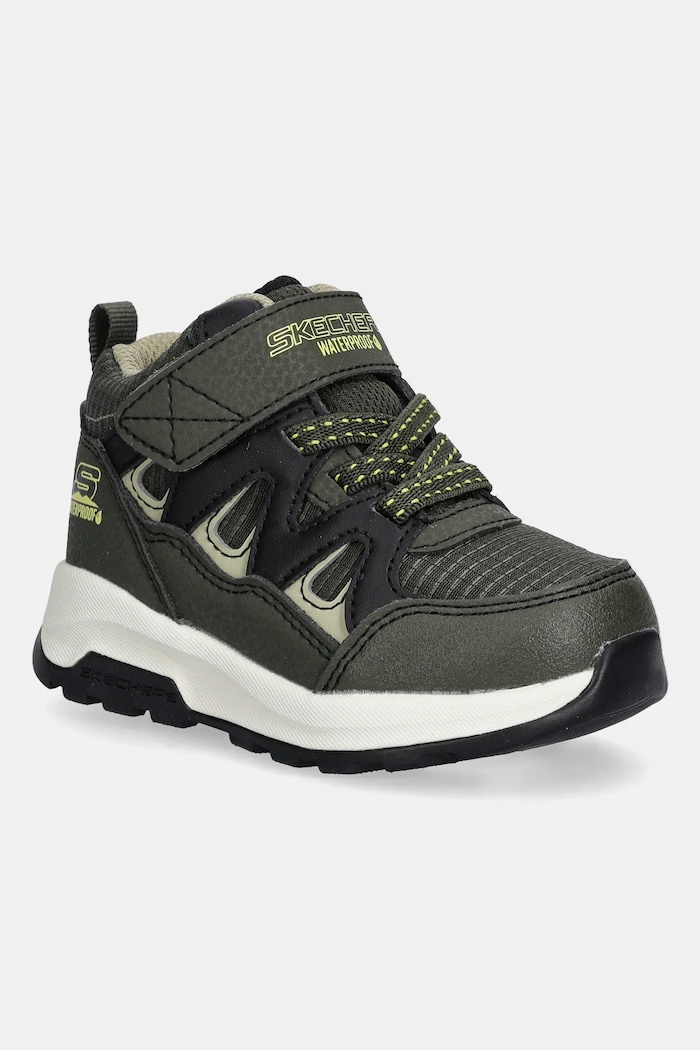 Dětské zimní boty Skechers STORM BLAZER - DRIZZLE SQUAD nezateplené zelená 406377N