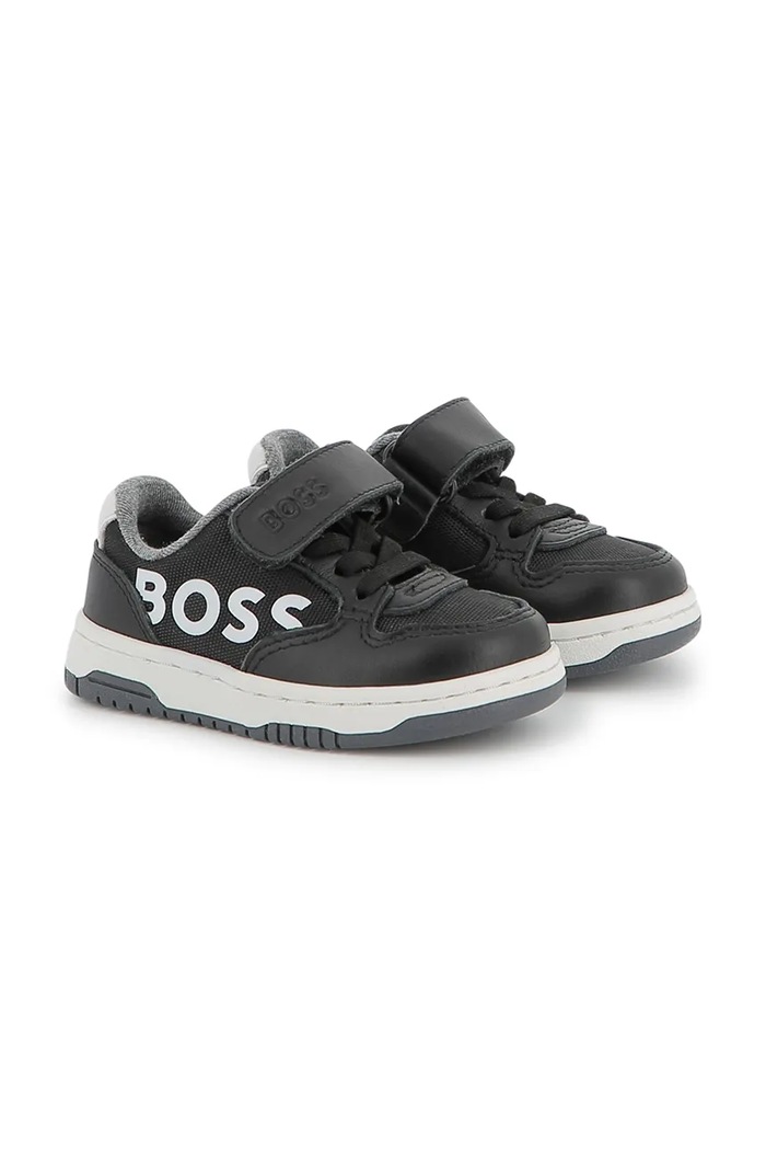 Dětské tenisky BOSS přírodní kůže černá J52574.28.30