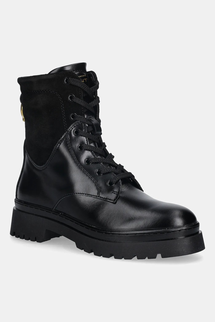Gant workery skórzane Aligrey skóra zamszowa czarny 31541156
