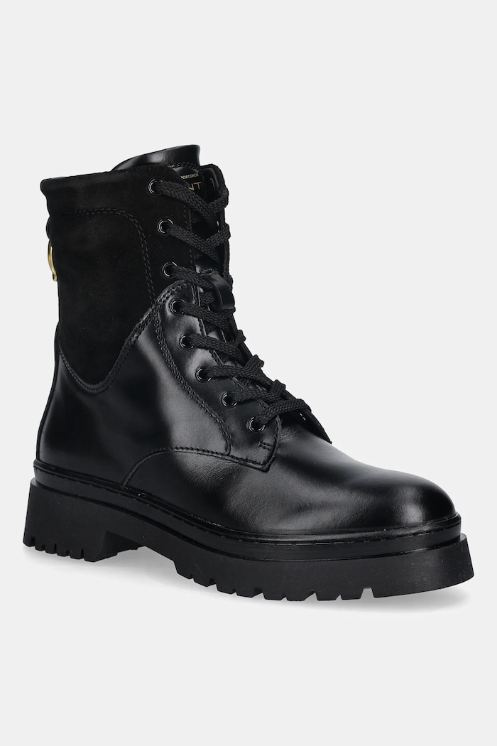 Gant workery skórzane Aligrey skóra zamszowa czarny 31541156