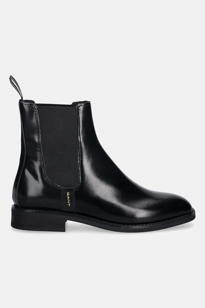 Gant botki skórzane Fayy 31551126 czarny AW25