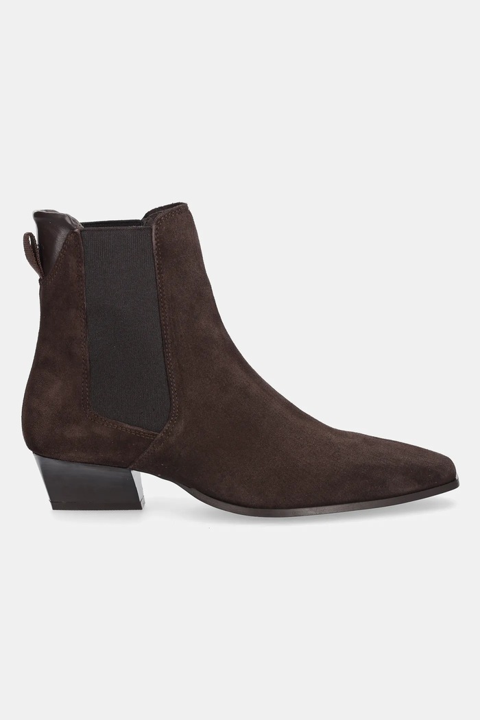 Gant botine din piele întoarsă Bassotte 31553150 maro AW25