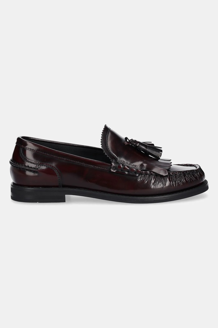 Gant mokasyny skórzane Gracelyn 31571062 bordowy AW25