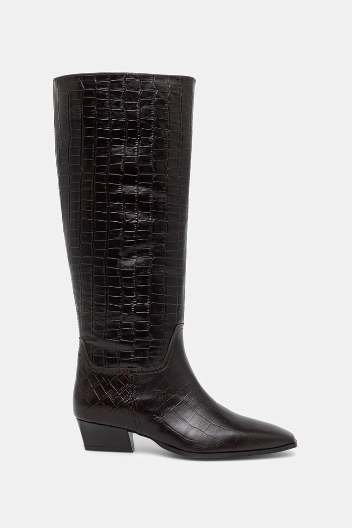 Gant ghete de piele Bassotte 31581075 maro AW25