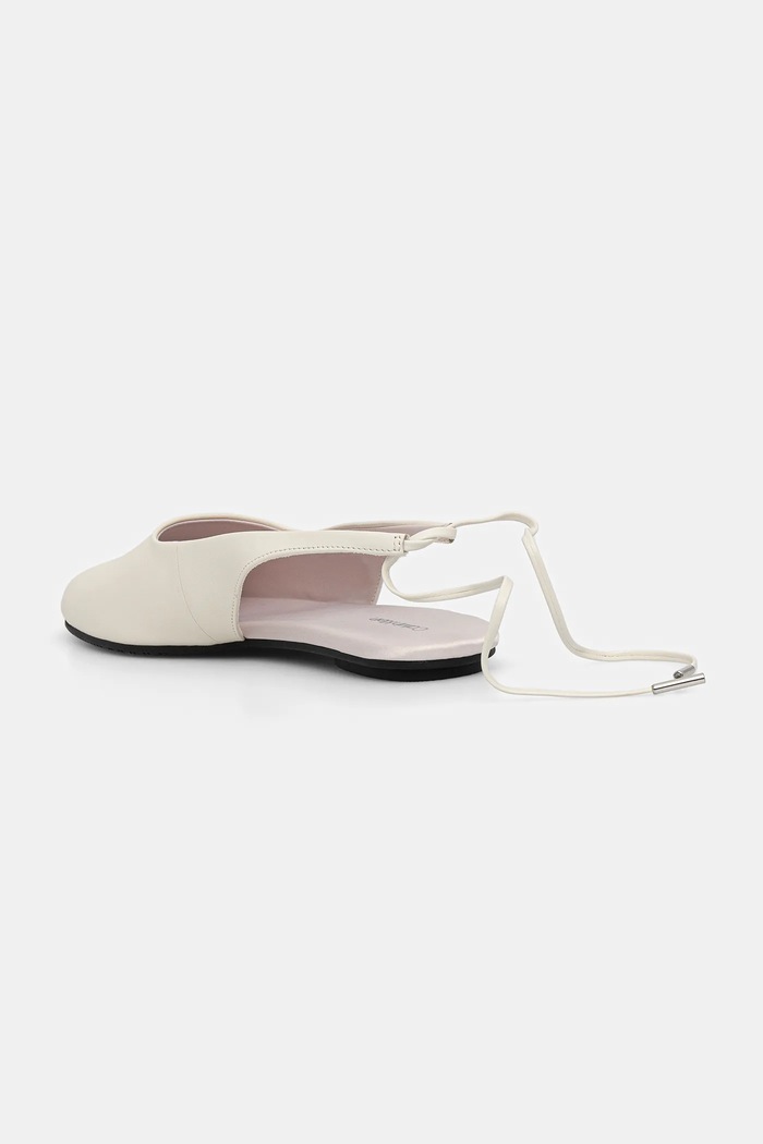 Obuv Kožené balerínky Calvin Klein BALLERINA SLING BACK LTH HW0HW02655 béžová