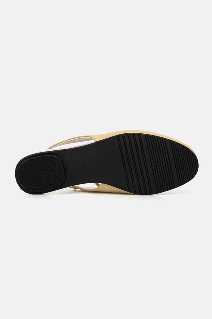 Kožené balerínky Calvin Klein BALLERINA SLING BACK LTH HW0HW02655 žltá