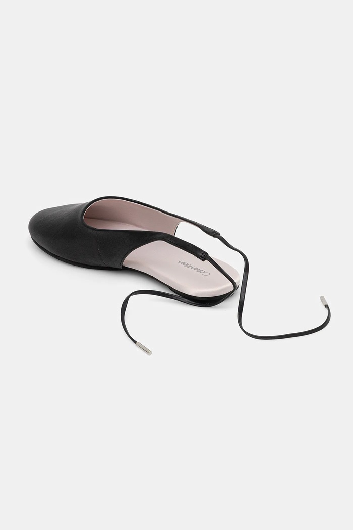 Obuv Kožené balerínky Calvin Klein BALLERINA SLING BACK LTH HW0HW02655 čierna