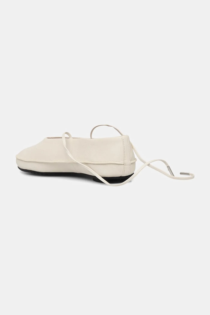 Obuv Kožené balerínky Calvin Klein BALLERINA MARY JANE STRAP LTH HW0HW02656 béžová