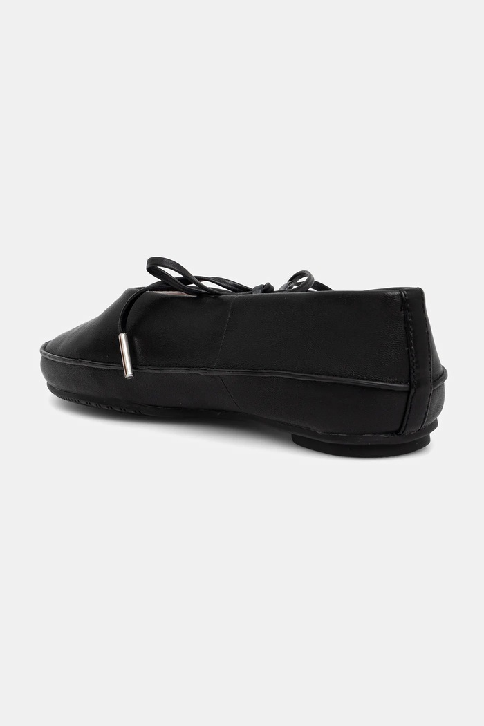 Obuv Kožené balerínky Calvin Klein BALLERINA MARY JANE STRAP LTH HW0HW02656 čierna
