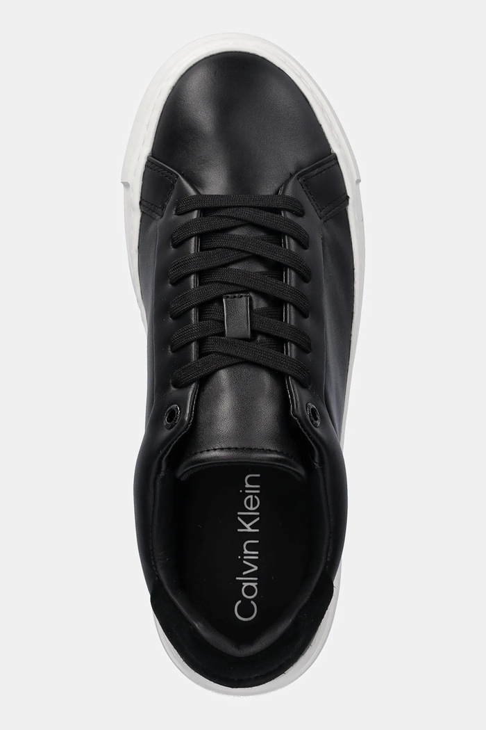 Calvin Klein sneakersy FF CUPSOLE LACE UP LTH czarny HW0HW02570