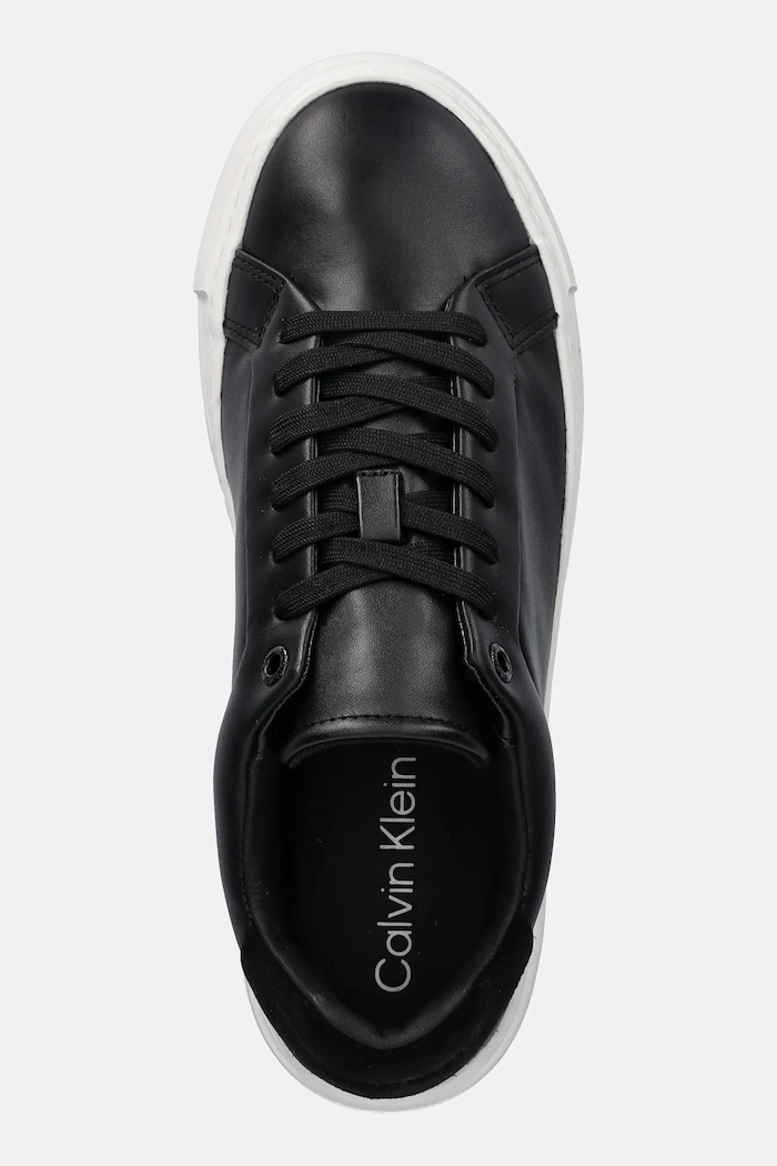 Calvin Klein sneakersy FF CUPSOLE LACE UP LTH czarny HW0HW02570