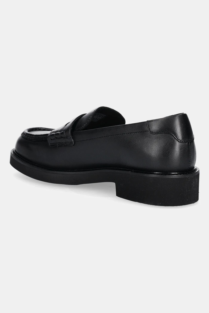 Boty Kožené mokasíny Tommy Hilfiger CREST SQUARISH TOE PENNY LOAFER FW0FW08633 černá