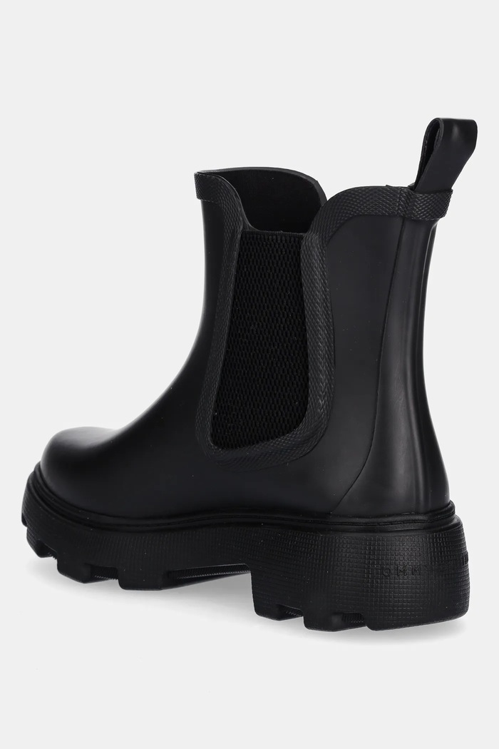 Boty Holínky Tommy Hilfiger RUBBER FLAG CLEATED RAINBOOT FW0FW08637 černá