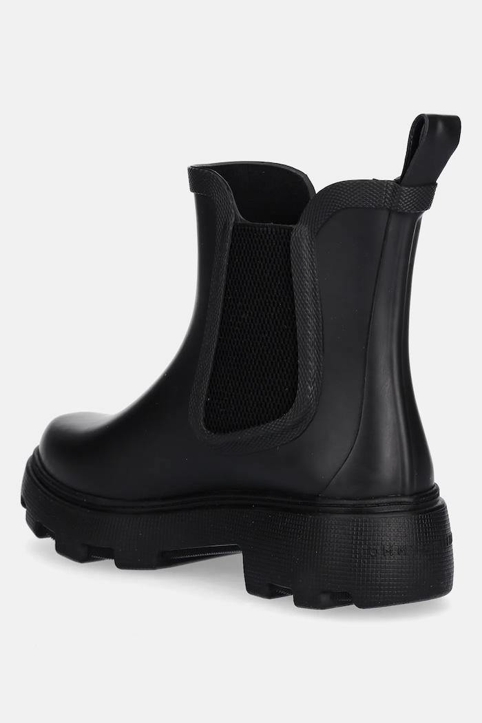 Boty Holínky Tommy Hilfiger RUBBER FLAG CLEATED RAINBOOT FW0FW08637 černá