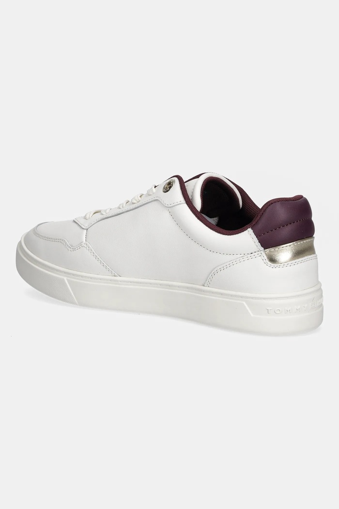 Obuwie Tommy Hilfiger sneakersy skórzane ESSENTIAL ELEVATED COURT SNEAKER FW0FW08680 biały