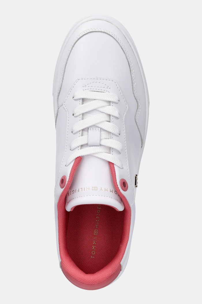 Kožne tenisice Tommy Hilfiger ESSENTIAL ELEVATED COURT SNEAKER bijela FW0FW08680