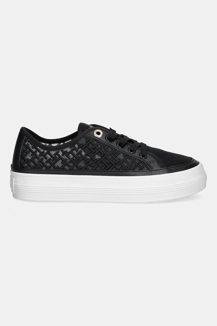 Tenisice Tommy Hilfiger VULC EMBROIDERED SNEAKER FW0FW08685 crna AW25