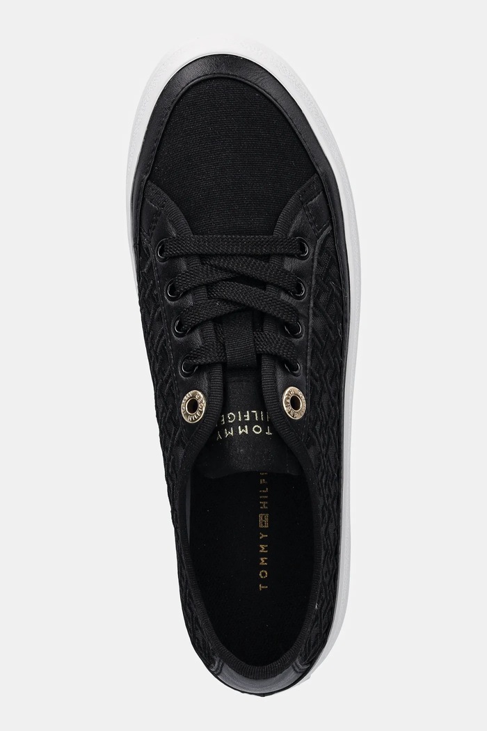 Tenisice Tommy Hilfiger VULC EMBROIDERED SNEAKER crna FW0FW08685