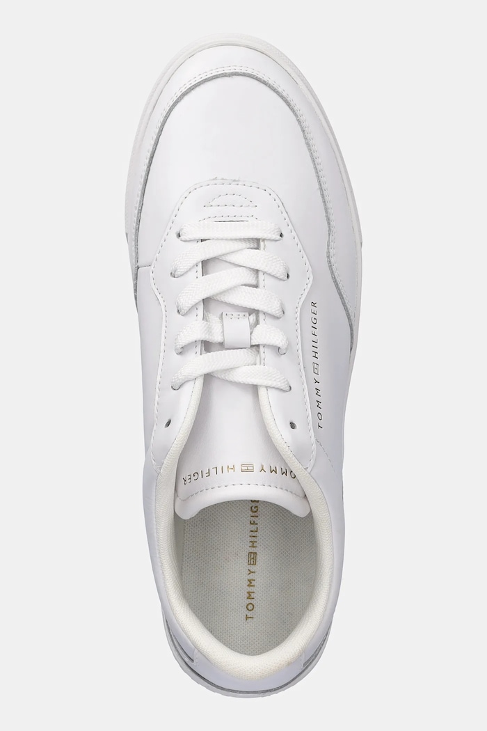 Tommy Hilfiger bőr sportcipő CASUAL CUPSOLE SNEAKER fehér FW0FW08689