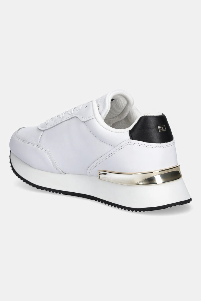 Obuwie Tommy Hilfiger sneakersy skórzane CHIC FASHION RUNNER FW0FW08695 biały