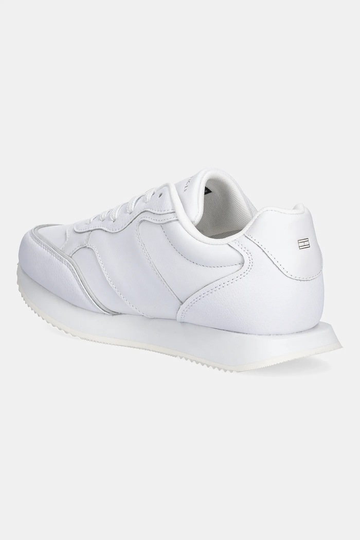 Boty Kožené tenisky Tommy Hilfiger LEATHER RUNNER FW0FW08696 bílá