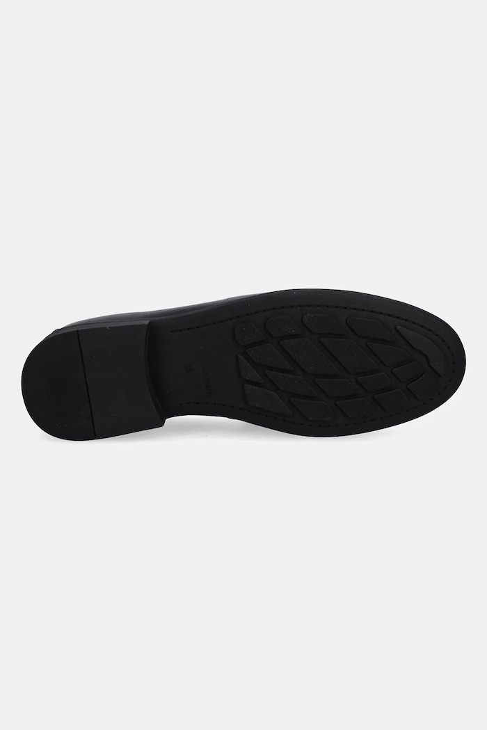 Кожени мокасини Tommy Hilfiger TH LOGO LEATHER LOAFER FW0FW08705 черен