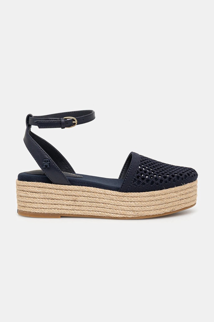 Εσπαντρίγιες Tommy Hilfiger KNIT MESH ESPADRILLE PLATFORM FW0FW08743 σκούρο μπλε AW25