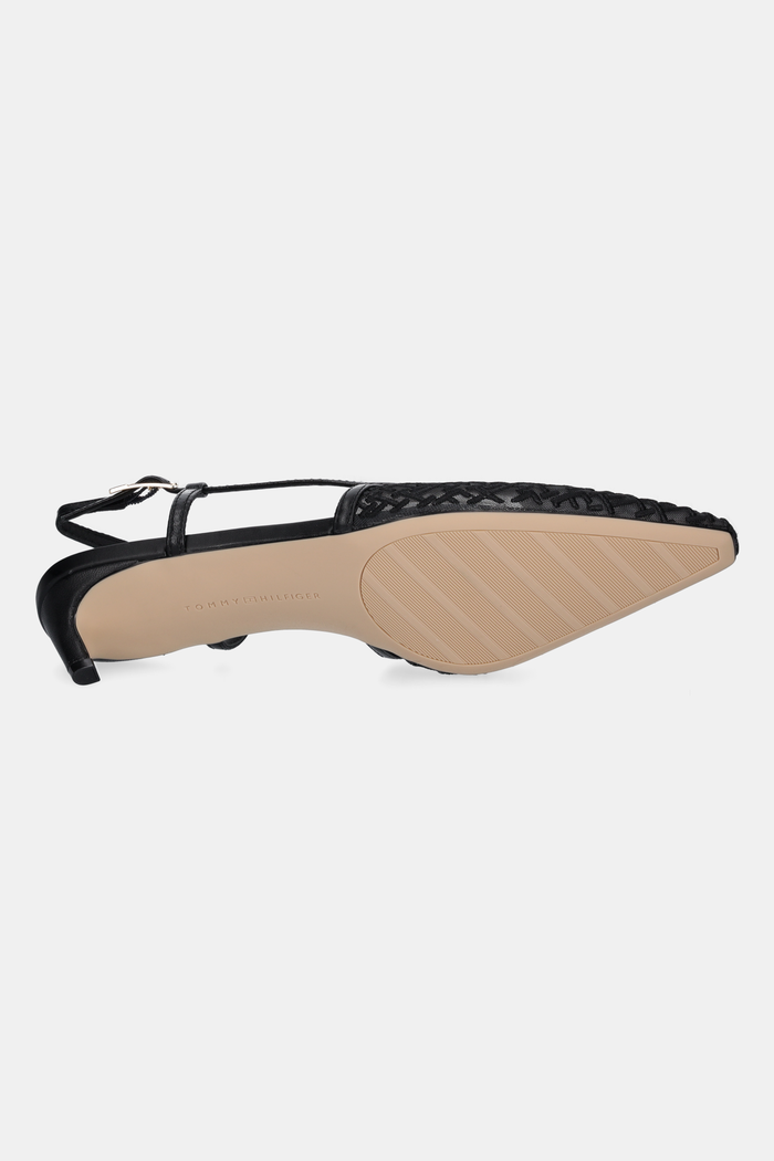 Tommy Hilfiger pantofi cu toc MONO SQUARED TOE KITTEN SLINGB FW0FW08746 negru