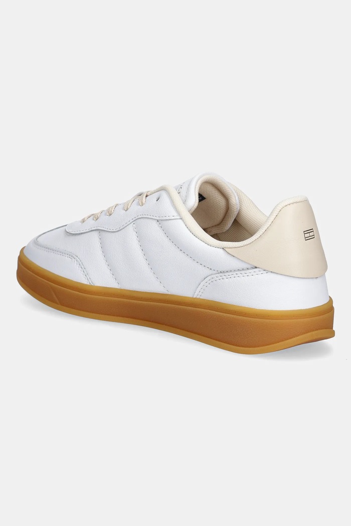 Obuća Kožne tenisice Tommy Hilfiger TH PREMIUM HERITAGE SNEAKER FW0FW08755 bijela