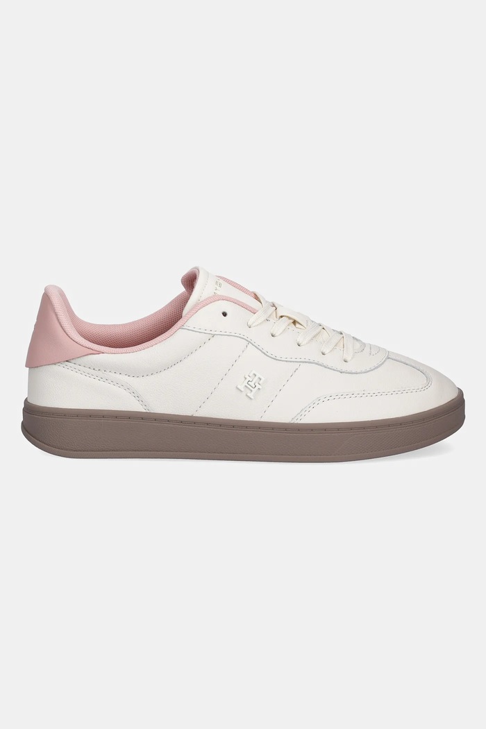 Tommy Hilfiger sneakersy skórzane TH PREMIUM HERITAGE SNEAKER FW0FW08755 beżowy AW25