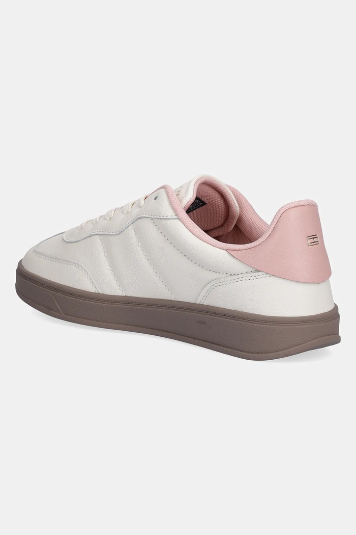 Obuwie Tommy Hilfiger sneakersy skórzane TH PREMIUM HERITAGE SNEAKER FW0FW08755 beżowy