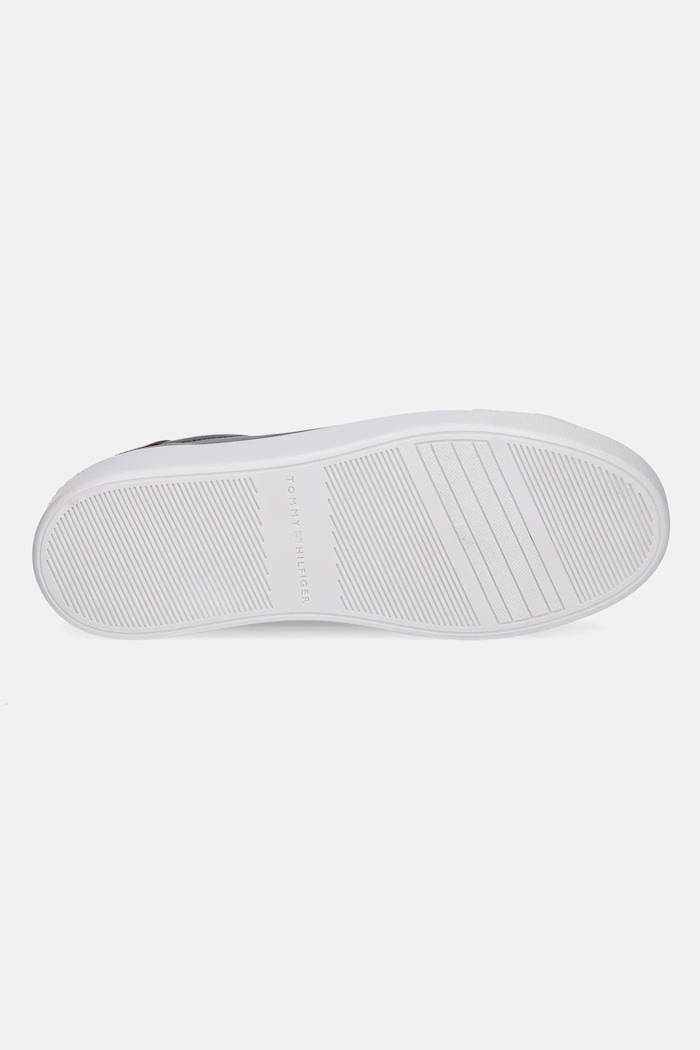 Kožené tenisky Tommy Hilfiger ESSENTIAL PLATFORM COURT SNEAKER FW0FW08756 čierna