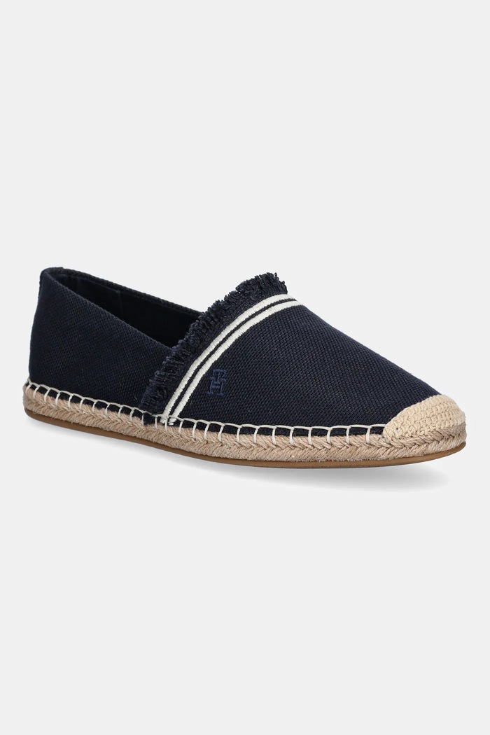 Espadrile Tommy Hilfiger FRINGE CANVAS CLOSED ESPADRILLE tekstil mornarsko plava FW0FW08881