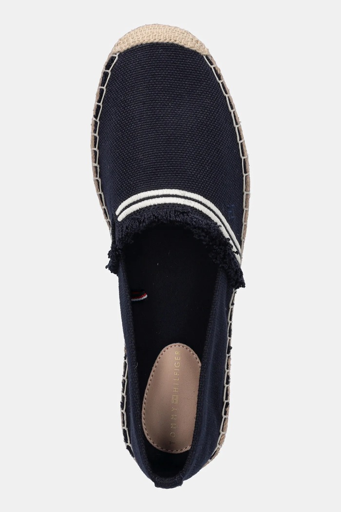 Espadrile Tommy Hilfiger FRINGE CANVAS CLOSED ESPADRILLE mornarsko plava FW0FW08881
