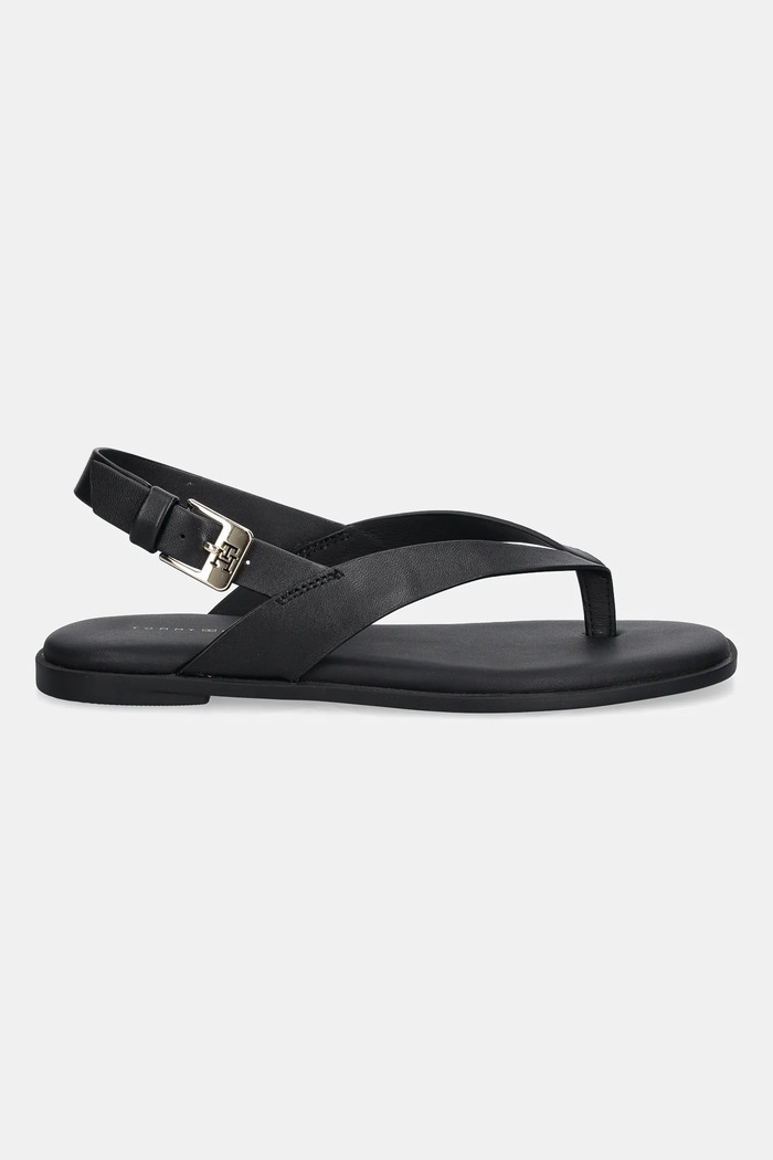 Kožne sandale Tommy Hilfiger COLOR BLOCK THONG FLAT SANDAL FW0FW08883 crna AW25