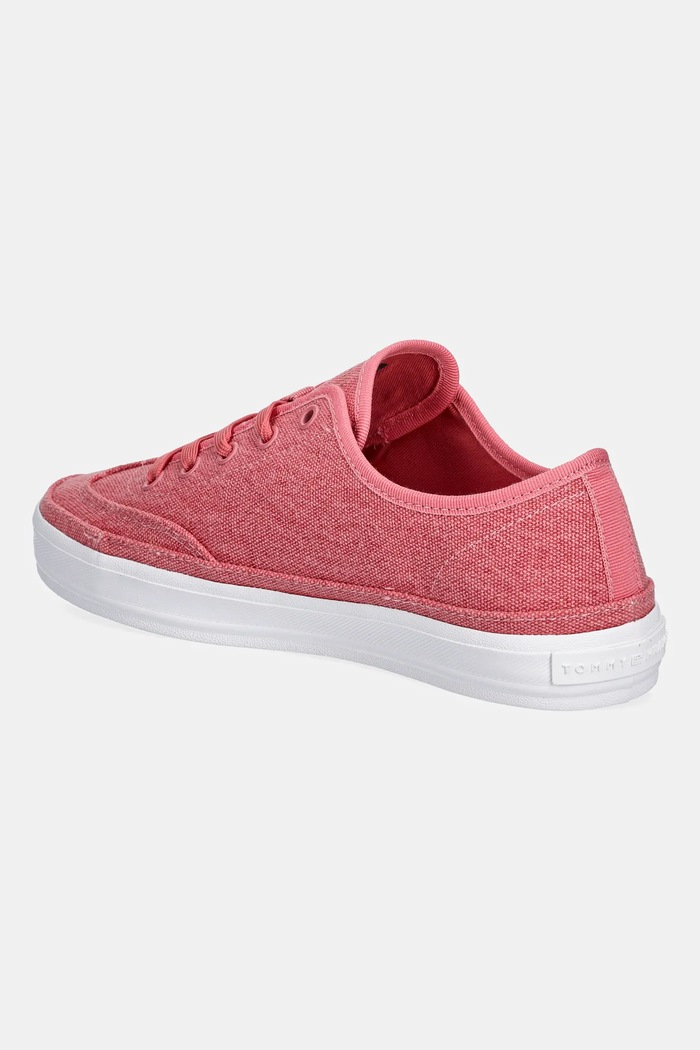 Boty Tenisky Tommy Hilfiger WASHED CANVAS VULC SNEAKER FW0FW08894 růžová