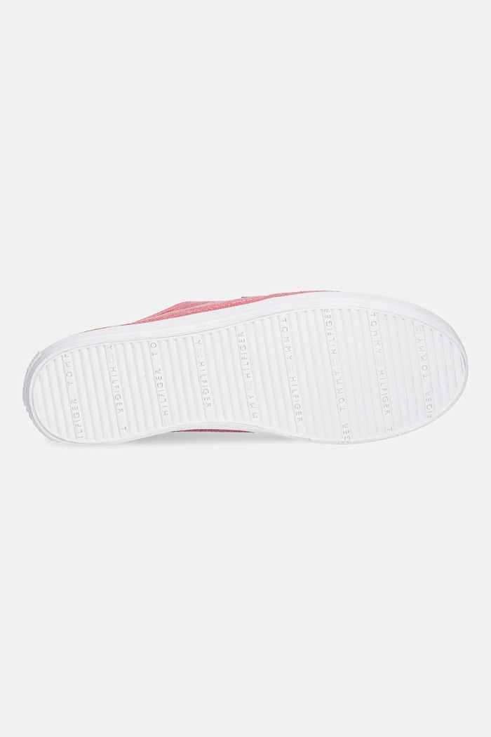 Tenisky Tommy Hilfiger WASHED CANVAS VULC SNEAKER FW0FW08894 růžová