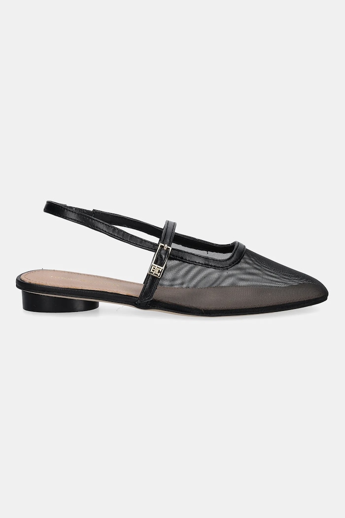Baleríny Tommy Hilfiger MESH ROUND HEEL BALLERINA FW0FW08962 čierna AW25